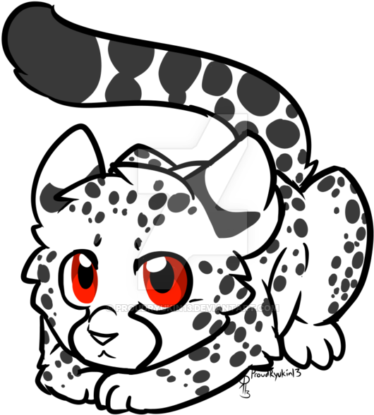 Cute Cheetah Lines By Proudryukin13 - Cute Cheetah Lines By Proudryukin13 (600x695)