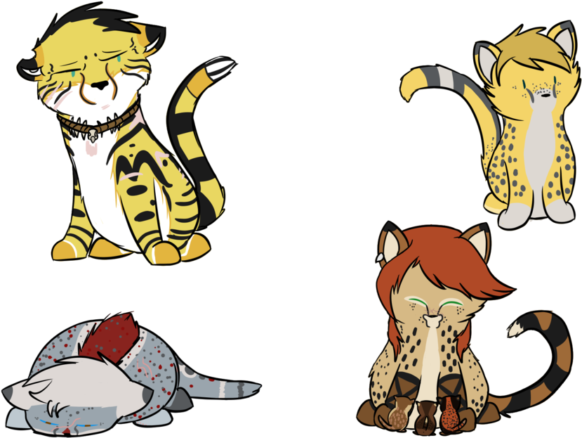 Cheetah Chibi's By Gypsycrest19 - Cartoon (1032x774)
