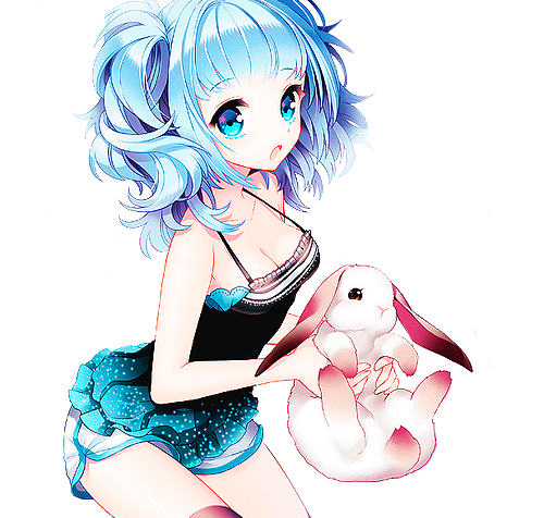 Http - //i1275 - Photobucket - - Blue Anime Girl Png (500x476)
