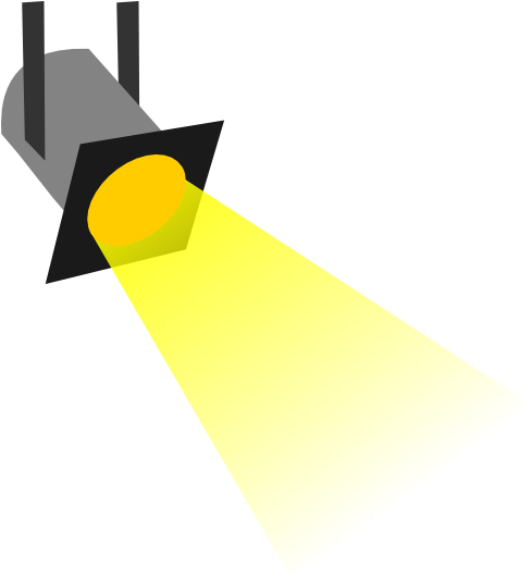 Movie Spotlight Clipart - Spot Light Clip Art (600x579)