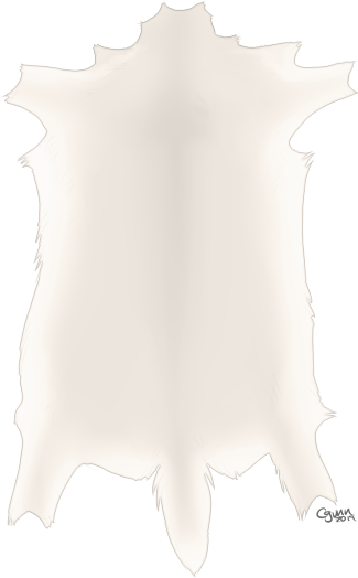 Albino Deer Pelt By Tokotime - Darkness (377x550)