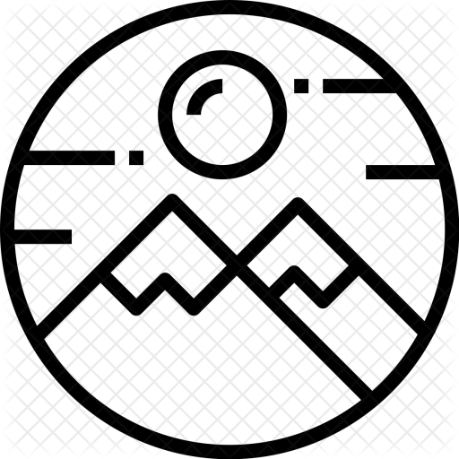 Mountain Icon - Mountain Tattoo Simple (512x512)