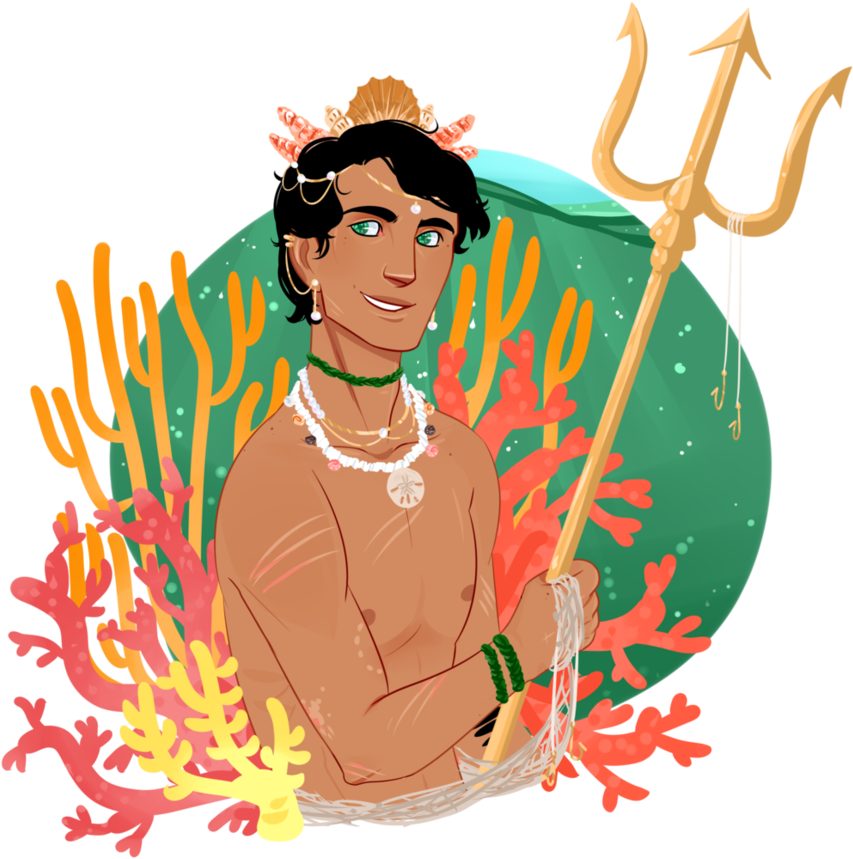 Sea Prince By Snekken - Illustration (880x908)