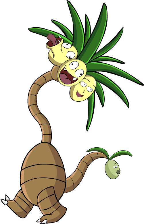Pokémon Sun And Moon Ash Ketchum Vertebrate Cartoon - Pokemon Alolan Exeggutor Gif (767x874)