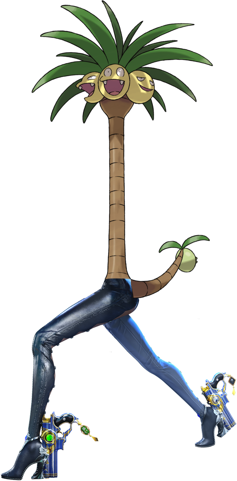 Bayonetta 2 Super Smash Bros - Alolan Exeggutor And Normal (780x1585)