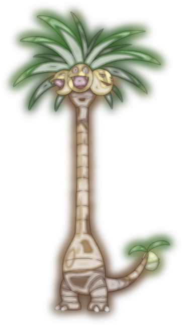 Neon Alolan Exeggutor By Soleviatis - Exeggutor (365x700)
