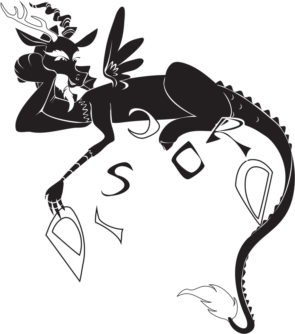 So This Was A Glow In The Dark Tshirt I Designed A - Discord Mlp Black And White (1024x1448)