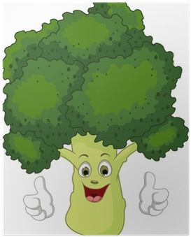 Cartoon Broccoli Thumb Up For You Design Poster • Pixers® - La Vera Storia Delle Patate (400x400)