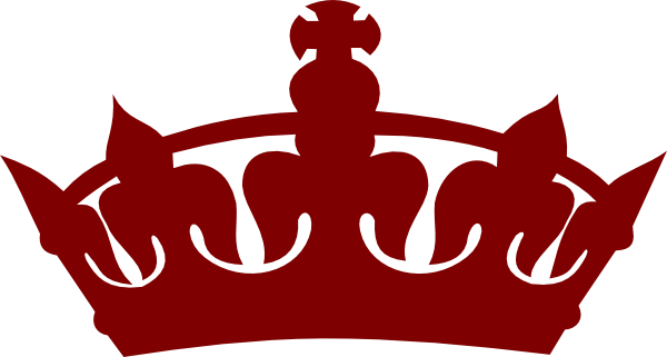 Corona Clipart - Maroon Crown Clipart (600x321)