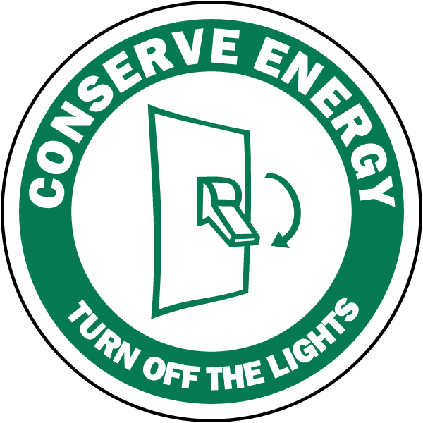 Turn Off The Lights Label F7519 By Safetysign Com For - Turn Off The Lights (600x600)