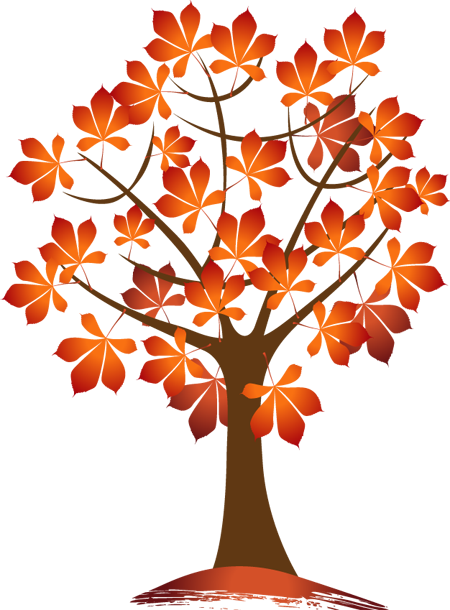 Fall Tree Clipart - Maple Tree Wall Sticker (450x610)
