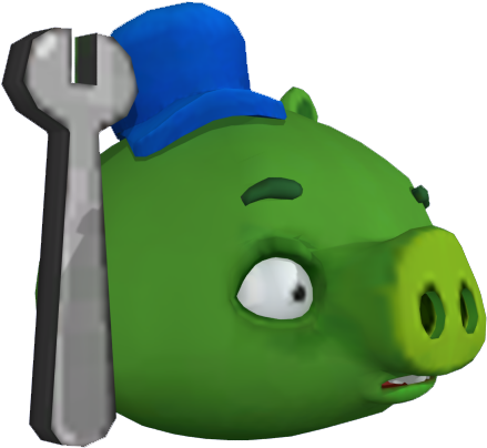 Angry Birds Go Mechanic Pig Cgi - Angry Birds Go Pigs (459x406)
