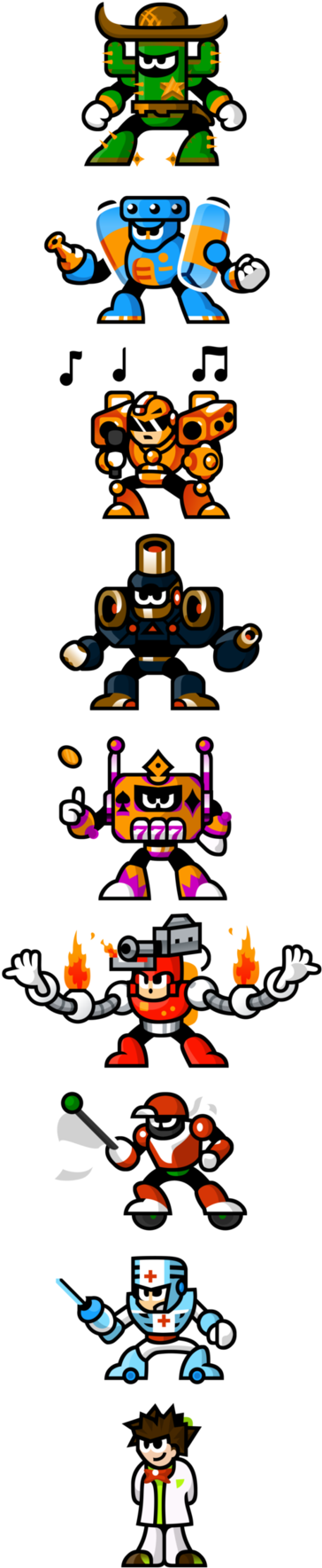 Megaman ''sprites''-acorn, What By Waneblade On Deviantart - Megaman Unlimited Sprites (438x1825)