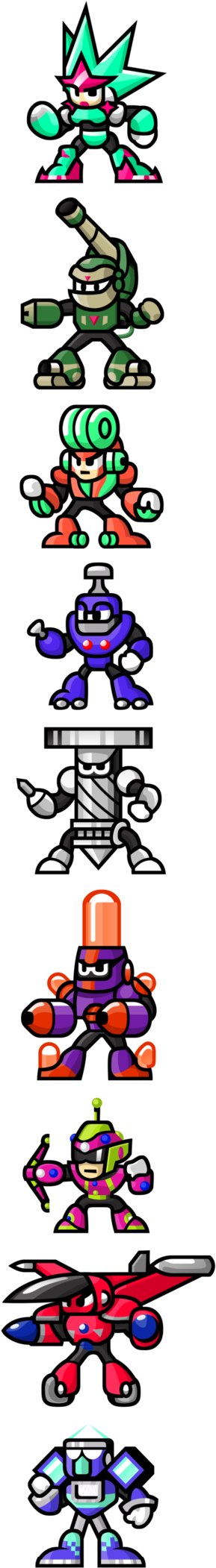 Megaman ''sprites''-unlimited Bosses - Day Dress (379x2105)