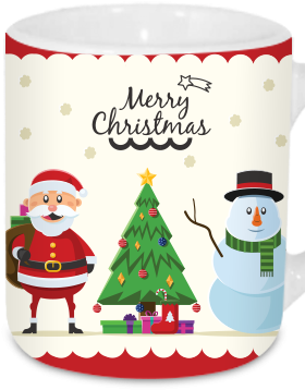 Xmas Tree Merry Christmas Tea Mug Xmas Tree Merry Christmas - Ho Ho Ho Christmas Ornaments Gift Stickers (284x426)