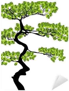 Vinilo Pixerstick Verde Aislado Un Árbol Ilustración - Tree (400x400)