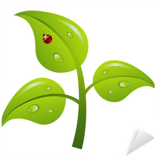 Vinilo Pixerstick Rama De Árbol Verde, Vector • Pixers® - Cartoon (400x400)