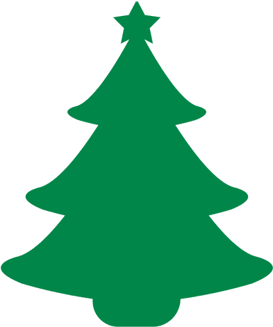 Árbol De Navidad Plana Verde Transparent Png - Christmas Tree Silhouette (512x512)