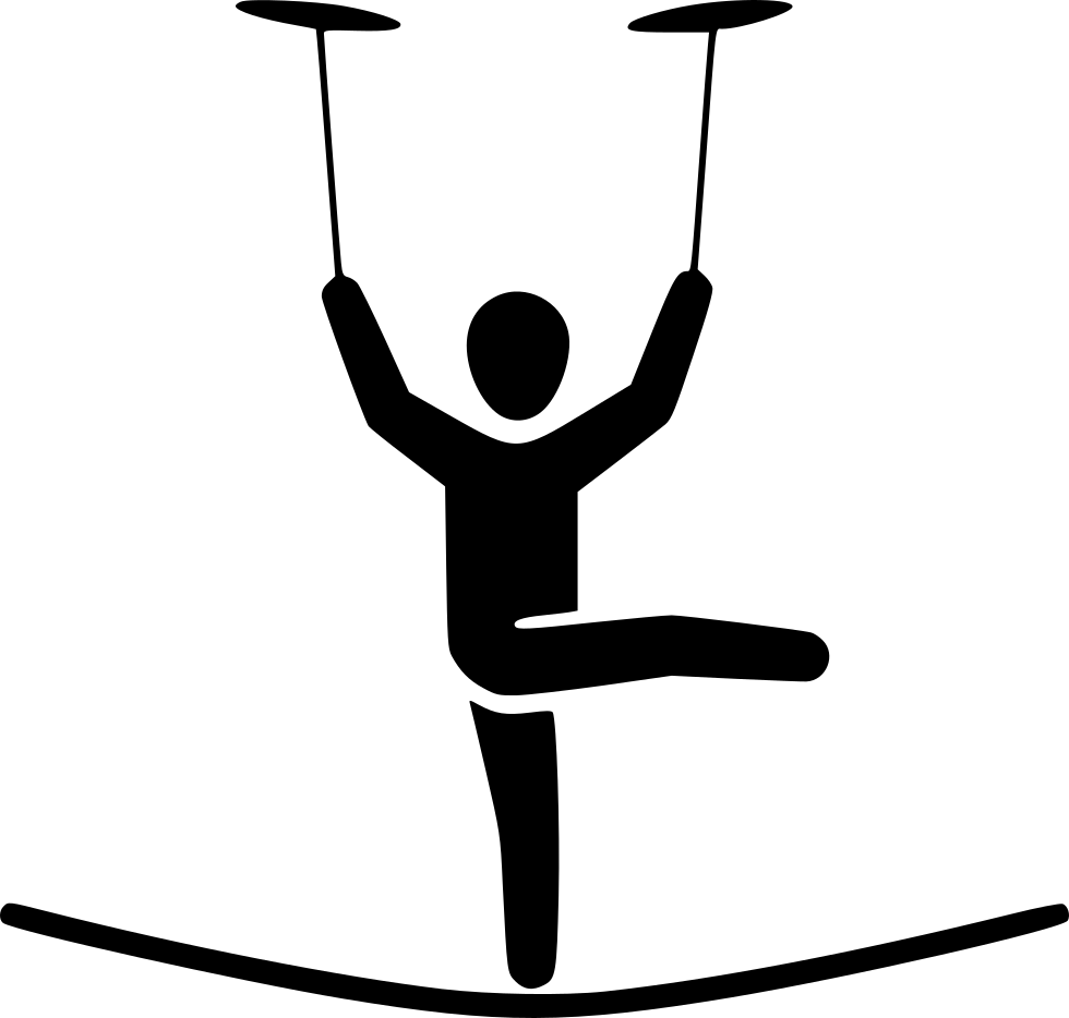 Tightrope Walking Circus Plate Spinning Clip Art - Tightrope Walking (980x934)
