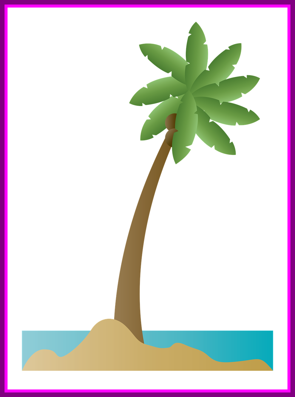 Stunning Beach Palm Tree Coconut Summer Palmtree Pic - ต้น มะพร้าว การ์ตูน Png (989x1330)