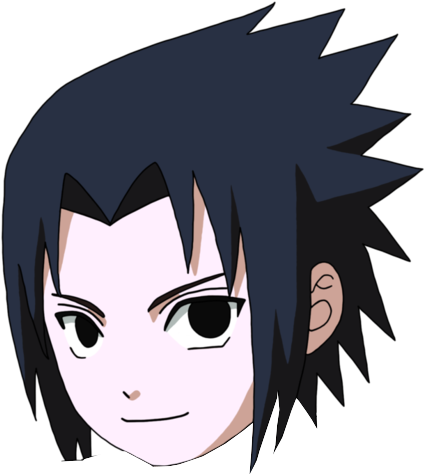 Gambar Mentahan Kepala Naruto Dan Kawan -kawan Png - Sasuke Uchiha (446x486)
