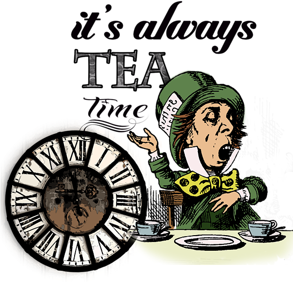 Click And Drag To Re-position The Image, If Desired - Cafepress It's Always Tea Time Mad Hatter Dic Tile (600x634)