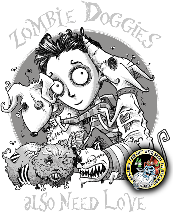 Zombie Doggies By Saqman - Cartoon (600x758)