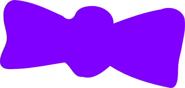 Purple Bow Clip Art At Clker - Clip Art (600x285)