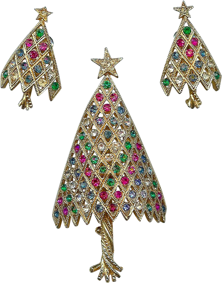 Charming Vtg Corocraft Multicolor Twisted Xmas Tree - Christmas Ornament (940x940)