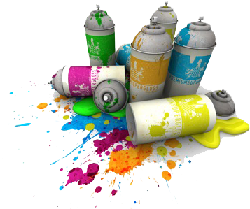 We Constantly Stay In Touch With Prevailing Design - Spray Paint Cans Png (381x315)