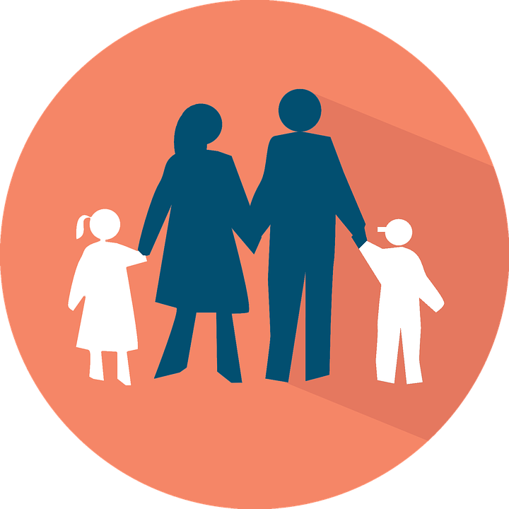 Families, People, Child, Father, Family Symbol, Family, - Cartoon Silhouetthe People Png (720x720)
