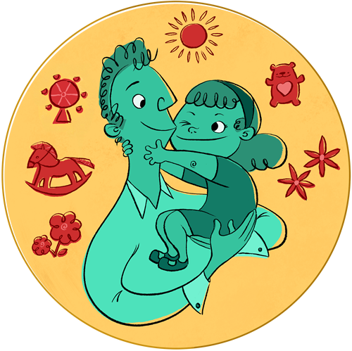 Visit My Child - Cartoon (500x499)