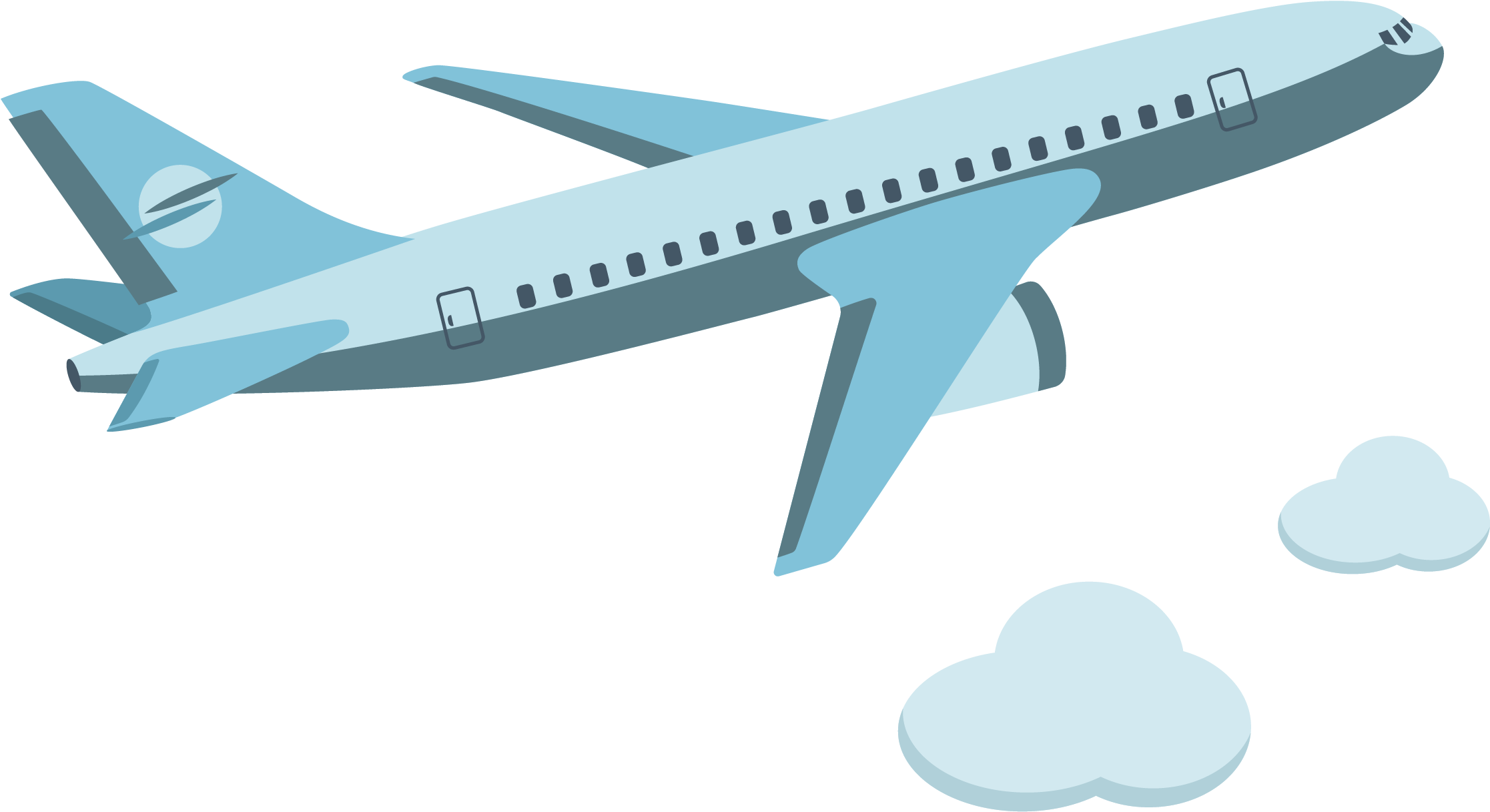 Airplane Aircraft Cartoon Icon - Cartoon Airplane Png (2733x1654)