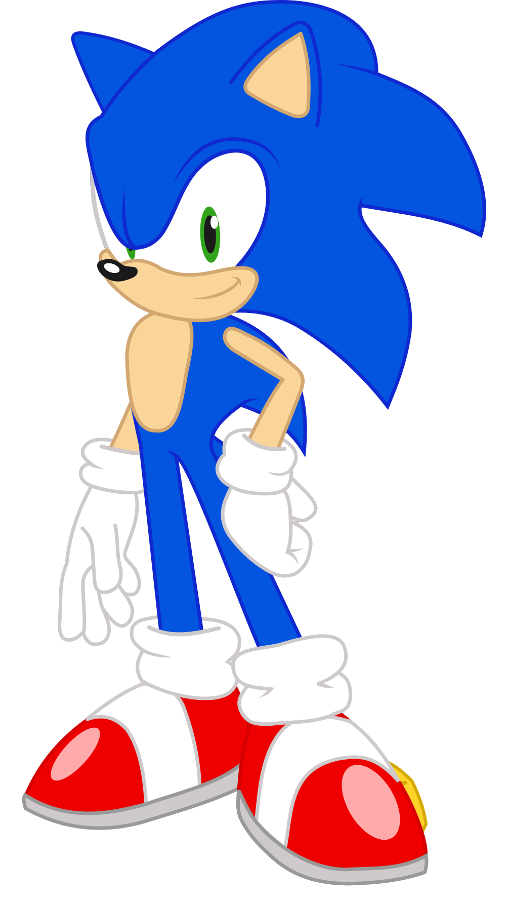 Sonic Equestria Vector - Sonic The Hedgehog Vector (1002x1783)