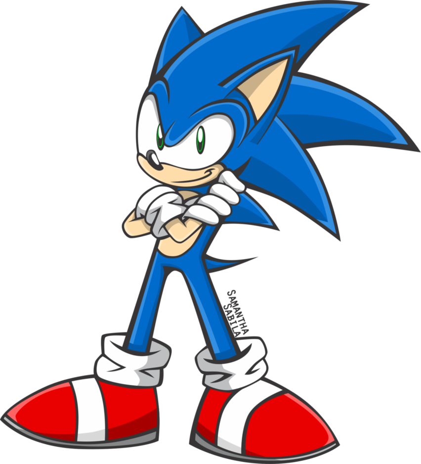 It's Sonic By Sonicspeedz - Cartoon (852x938)
