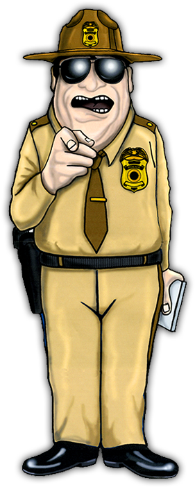 Policeman In Uniform Writing A Ticket Royalty Free - Court (380x758)