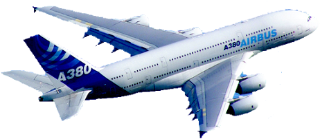 Plane Png Image - Airbus A380 (495x279)