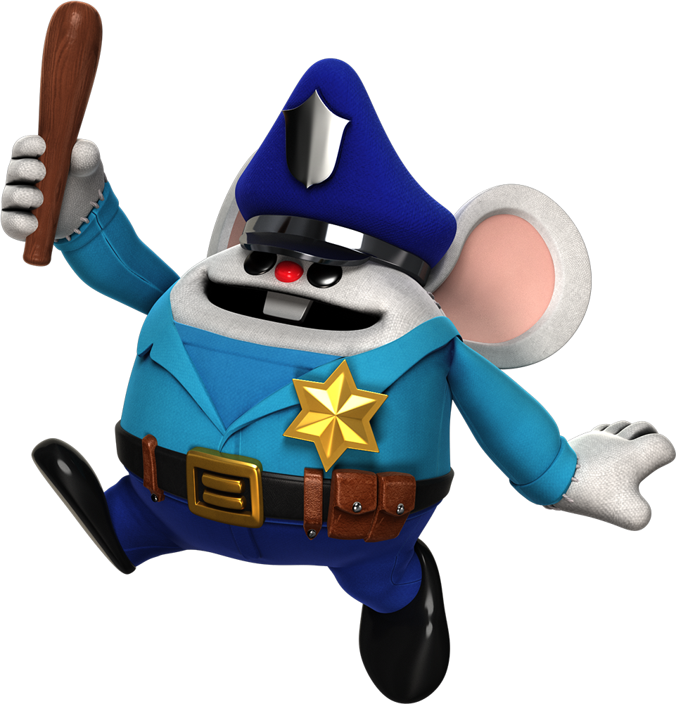 'police Mouse Mappy Is Here To Bring Justice To Bunkum - Figurine (1200x1200)