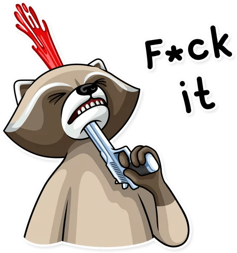 Dying - Criminal Raccoon Stickers (512x512)