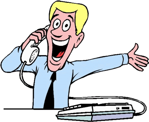 Office Clipart Transparent - Talk On The Phone Cartoon (600x531)