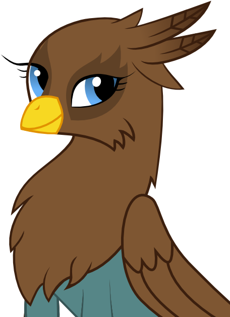 Myth Chaser, Brown, Eyelashes, Feather, Griffon, Looking - Cartoon (486x638)