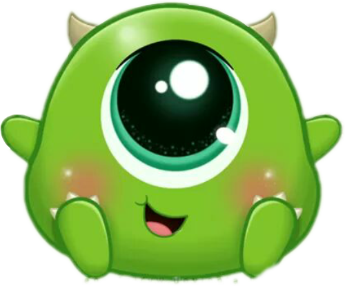 Cute Kawaii Animals Animal Mikewazowski Monstrossa - Monster Inc Baby Mike (500x415)