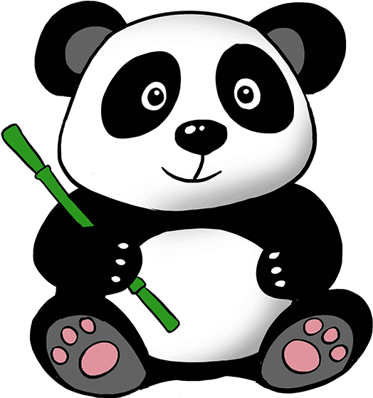 Cute panda with smiling face and straw easy to draw simple on Craiyon