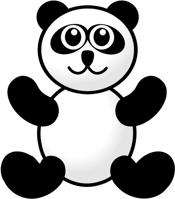 Cute Panda Bear Clipart - Monkey Clip Art Transparent Background (700x700)