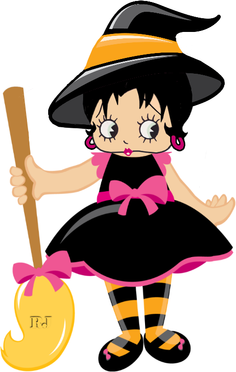 Cute Little Witch - Bruxinha Desenho (607x794)