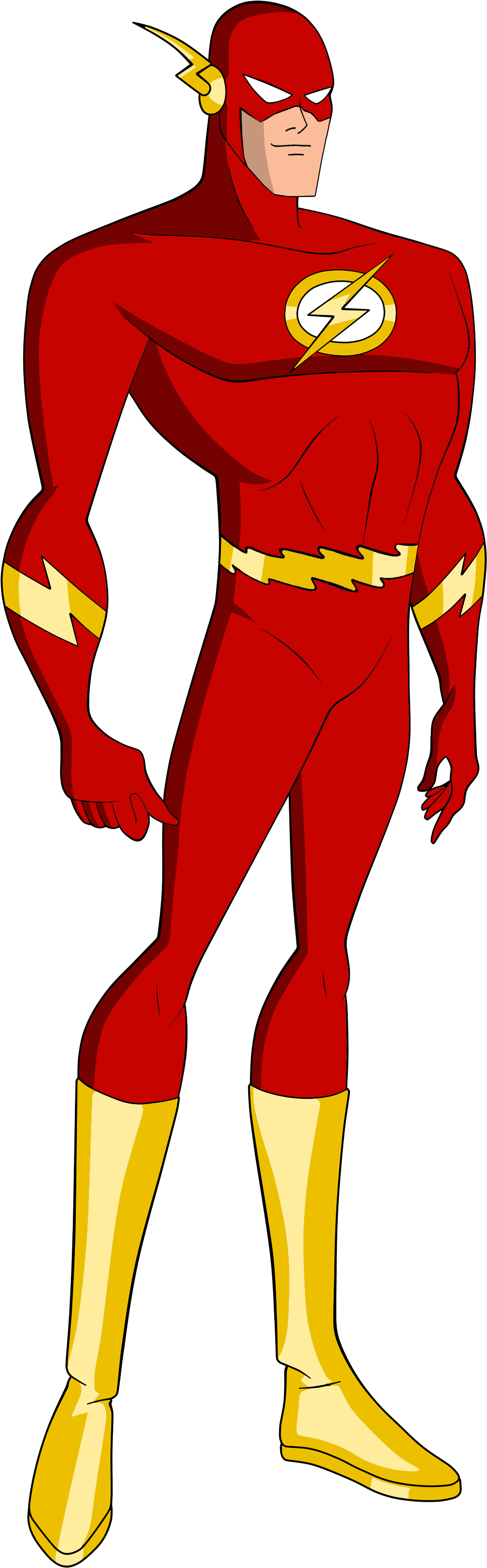 The Flash Bruce Timm Style 2016 Custom By Noahlc - Flash Desenho Animado (1199x3195)