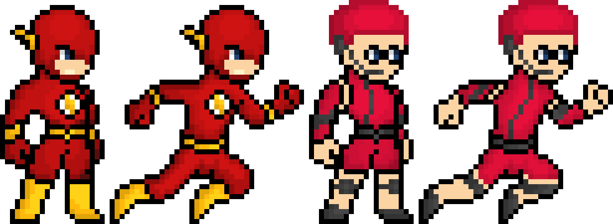 The Flash Pixel Art Collection - รูป The Flash Pixelart (1230x450)