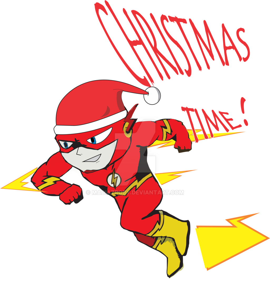 Superhero The Flash Christmas By Madiazroby Superhero - Flash Christmas Drawing (1024x1159)