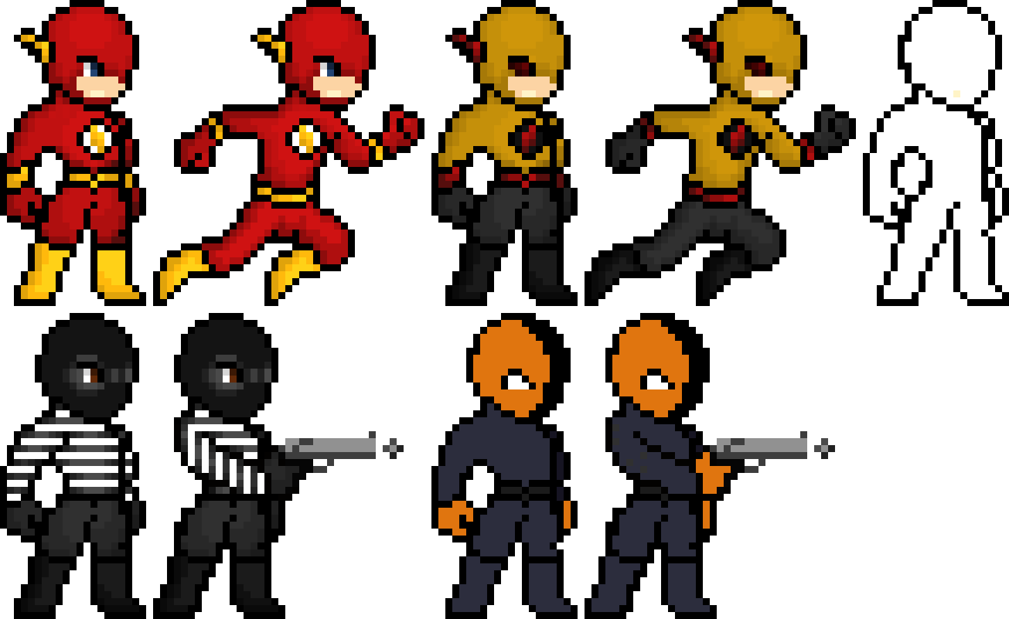 The Flash Pixel Art Collection - รูป The Flash Pixelart (1450x890)