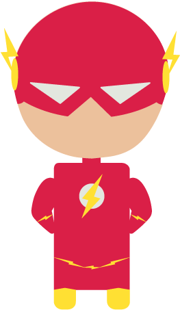 The Flash By D G A - Flash Chibi Vector (600x600)